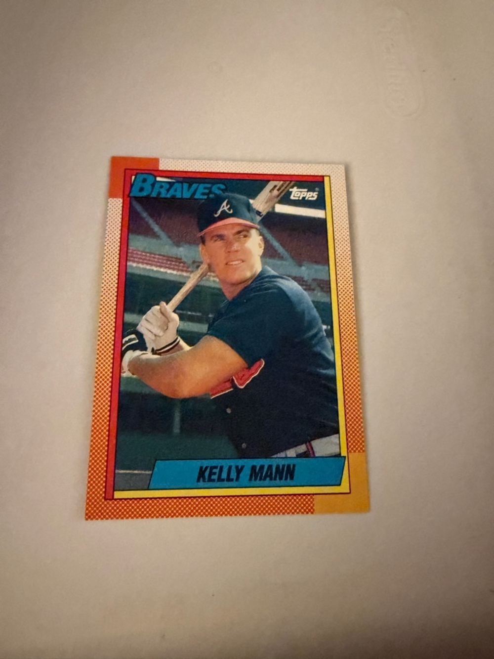 1990 topps Kelly Mann braves baseball card